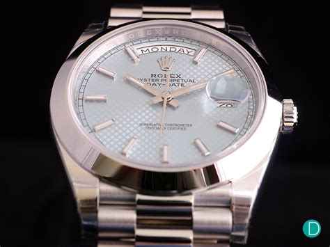 rolex day date 40 platinum retail price|rolex day date 40 review.